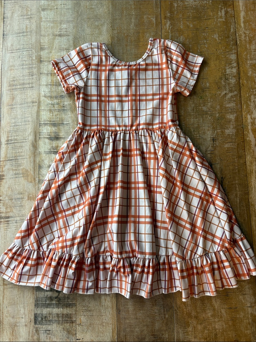 Girlhood Girls Plaid Ruffle Hem Dress size 8